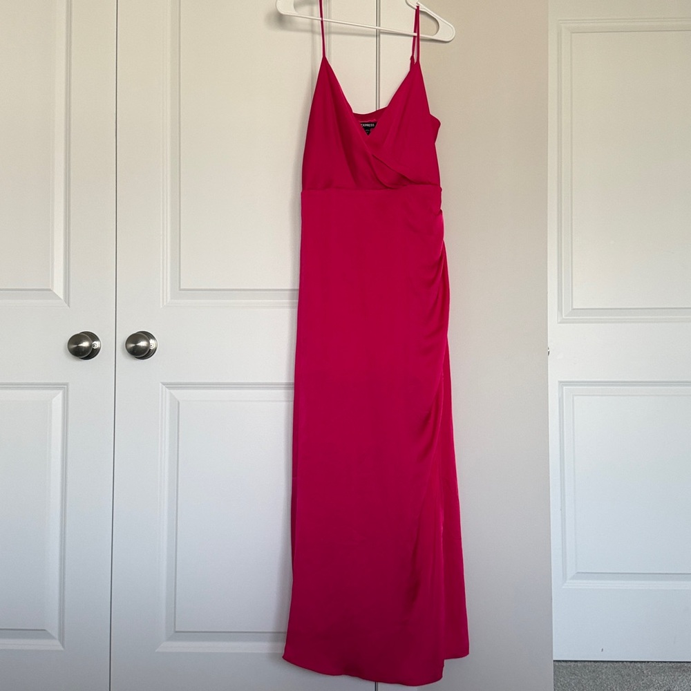 Express Fuchsia Pink Maxi Slip Dress